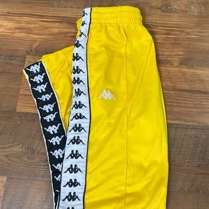 Kappa Regular Fit Yellow Sweats